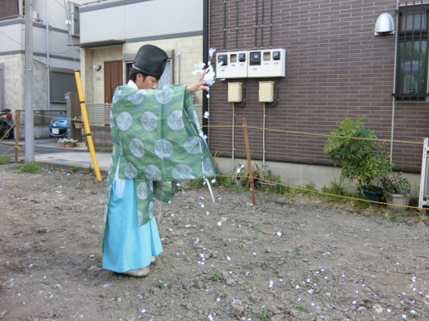 地鎮祭の様子
